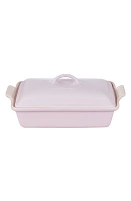 Le Creuset 4-Quart Rectangular Stoneware Casserole with Lid in Shallot