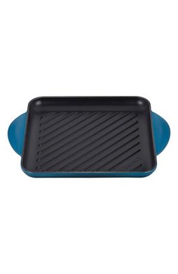 Le Creuset 9 1/2-Inch Square Griddle Pan in Deep Teal