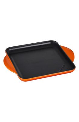 Le Creuset 9 1/2-Inch Square Griddle Pan in Flame