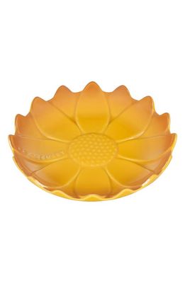Le Creuset Figural Flower Stoneware Spoon Rest in Nectar