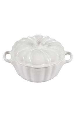 Le Creuset Figural Pumpkin Mini Baking Dish in White