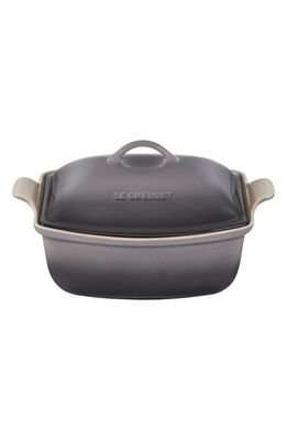 Le Creuset Heritage Stoneware Deep Covered Baker in Oyster