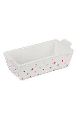 Le Creuset L'Amour Collection Loaf Pan in White W/Heart Applique