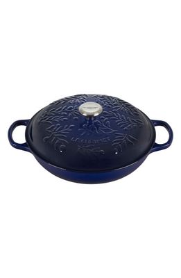 Le Creuset Olive Branch Collection Signature Soup Pot in Indigo