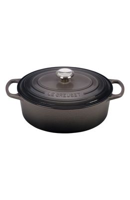 Le Creuset Signature 5 Quart Oval Enamel Cast Iron French/Dutch Oven in Oyster