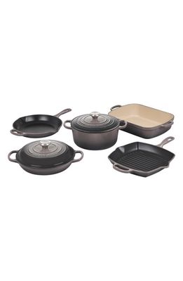 Le Creuset Signature 7-Piece Enameled Cast Iron Set in Oyster