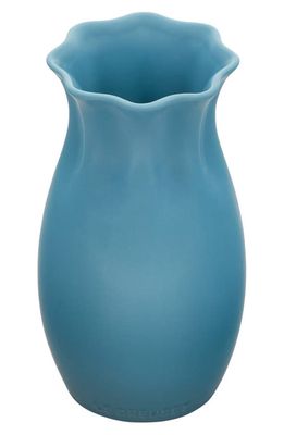Le Creuset Small Stoneware Vase in Caribbean
