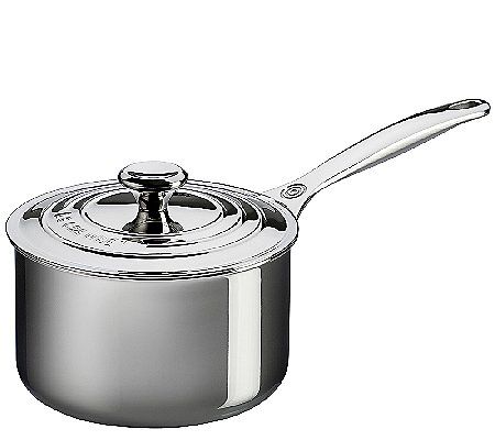 Le Creuset Stainless Steel 2-qt Saucepan with L id