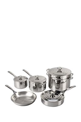 Le Creuset Stainless Steel Cookware 10-Piece Set