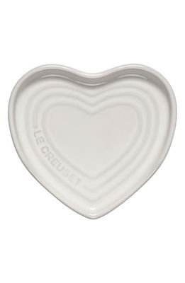 Le Creuset Stoneware Heart Spoon Rest in White
