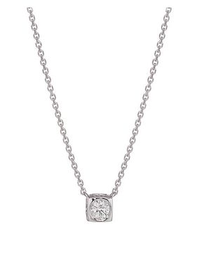 Le Cube Diamant Platinum & Diamond Medium Pendant Necklace