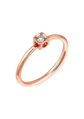 Le Cube Diamond 18K Rose Gold Ring
