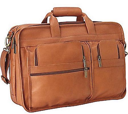 Le Donne Leather Men's Expandable Multi-Functio n Briefcase