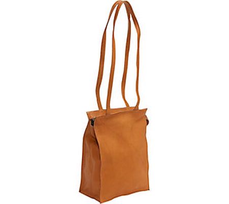 Le Donne Leather Small Simple Dual Strap Tote B ag