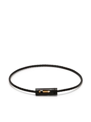 Le Gramme 18kt yellow gold and titanium 5g Cable bracelet - Black
