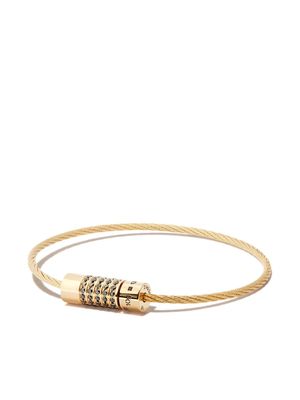 Le Gramme 18kt yellow gold Cable Le 10g diamond bracelet