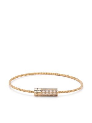 Le Gramme 18kt yellow gold diamond 9g polished cable bracelet