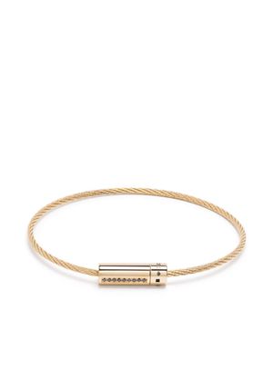 Le Gramme 18kt yellow gold Le 9g Cable diamond bracelet