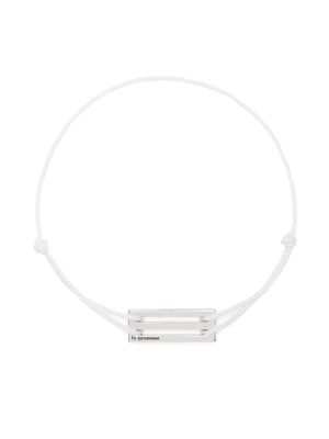 Le Gramme 2,5g sterling silver cord bracelet - White