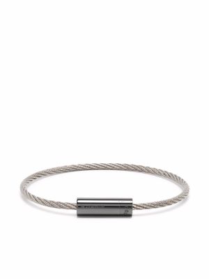 Le Gramme 5g polished ceramic cable bracelet - Silver