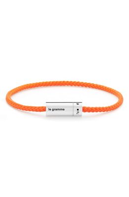 le gramme 7G Nato Cable Bracelet in Orange