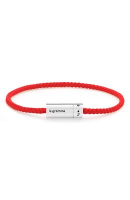 le gramme 7G Nato Cable Bracelet in Red