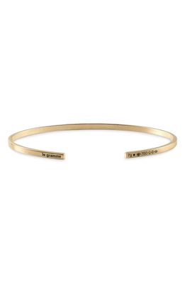 le gramme 7G Polished 18K Gold Ribbon Cuff Bracelet in Yellow Gold
