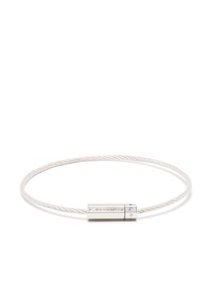 Le Gramme Cable Octogone diamond bracelet - Silver