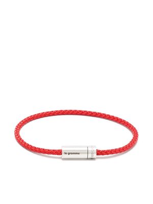 Le Gramme engraved-logo Nato bracelet - Red