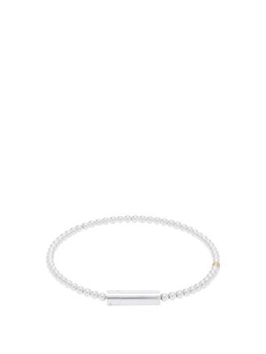 Le Gramme - Gold And Sterling Silver Beaded Bracelet - Mens - Silver Gold