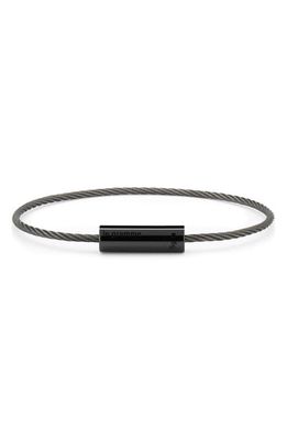 le gramme Men's 5G Polished Black Ceramic Cable Bracelet