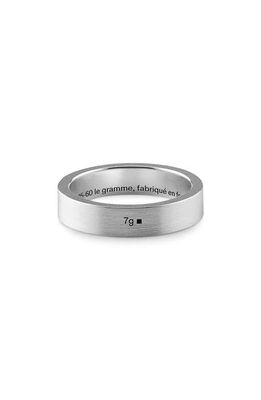 le gramme Men's 7G Brushed Sterling Silver Ribbon Ring