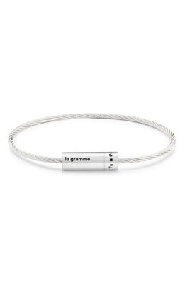 le gramme Men's 7G Polished Sterling Silver Cable Bracelet