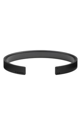 le gramme Men's 9G Brushed Titanium Cuff Bracelet in Black Titanium