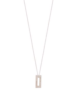 Le Gramme - Rectangle Pendant Sterling-silver Necklace - Mens - Silver