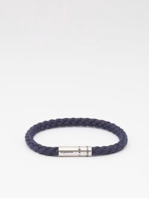 Le Gramme - X Orlebar Brown Nato And Sterling-silver Bracelet - Mens - Navy