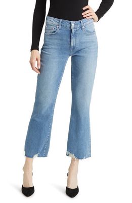 Le Jean Bella Chew Hem Ankle Flare Jeans in Beach House