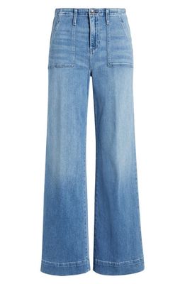 Le Jean High Waist Utility Wide Leg Jeans in Salt Blue