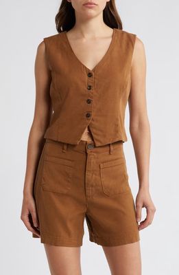 Le Jean Joplin Vest in Safari Tan