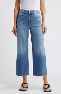 Le Jean Juliette High Waist Ankle Wide Leg Jeans in Beach House