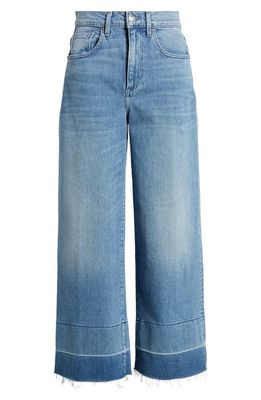 Le Jean Sophia Release Hem Wide Leg Jeans in Modern Love 