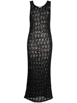 Le Kasha Mawta crochet-knit maxi dress - Black