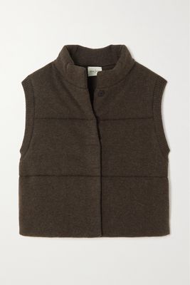 Le Kasha - Montana Quilted Organic Cashmere Vest - Brown