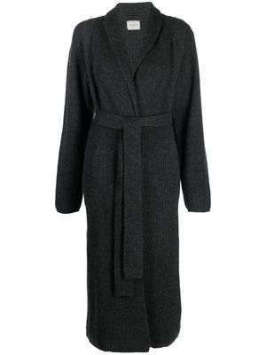 Le Kasha organic-cashmere tied-waist cardi-coat - Grey