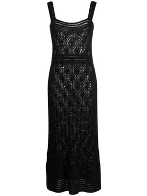 Le Kasha Qara crochet-knit maxi dress - Black