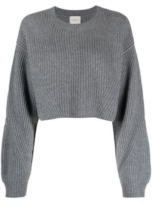 Le Kasha ribbed-knit organic-cashmere jumper - Grey