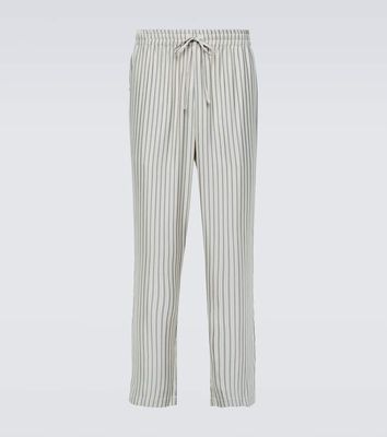 Le Kasha Striped silk straight pants