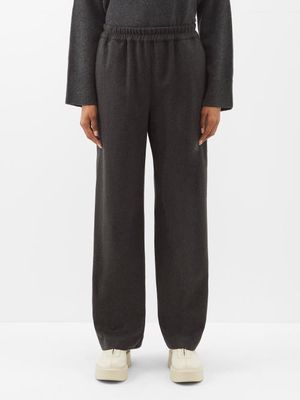 Le Kasha - Sumbal Organic-cashmere Trousers - Womens - Charcoal