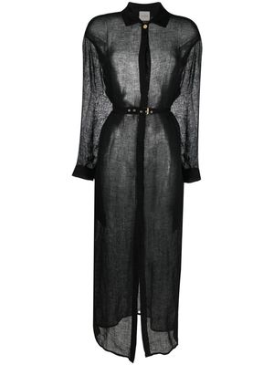 Le Kasha Yaffo organic-linen dress - Black
