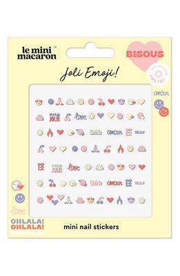 Le Mini Macaron Joli Emoji Nail Stickers